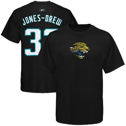 Reebok Jacksonville Jaguars #32 Maurice Jones-Drew Black Player T-shirt (XX-Large)