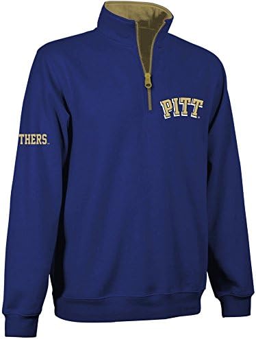 Pitt Panthers Quarter Zip Sweatshirt Navy - L