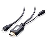 Cable Matters Gold Plated Micro USB to HDMI MHL Cable For Samsung Galaxy S2/Note & HTC Evo 3D/4G - 6ft