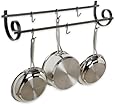 Enclume Decor Utensil Wall Pot Rack, Hammered Steel