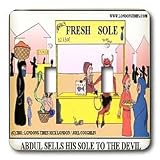 Londons Times Religion Heaven Hell Cartoons - Selling Sole To The Devil - Light Switch Covers - double toggle switch