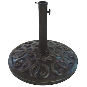 DC America UBP28281-BR Cast Stone Umbrella Base, Made from Rust Free Composite Materials,... by 