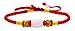 Handmade Lucky Knot Oval Bead Red String Bracelet, Good for Wealth and Love, Kabbalah Red String Bracelet