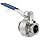Dixon B5104E150CC-D Stainless Steel CF8M Clamp End Butterfly Valve with EPDM Seal, 1-1/2" Tube OD, 140 psi Pressure