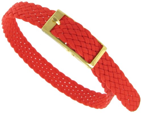 8mm Milano Slide Through Sports Wrap Nylon Textile Braided Red Watch Band Strap