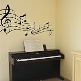 ClicAndDeco - Stickers port�e musicale - 70 x 116 cm - Bordeaux mat