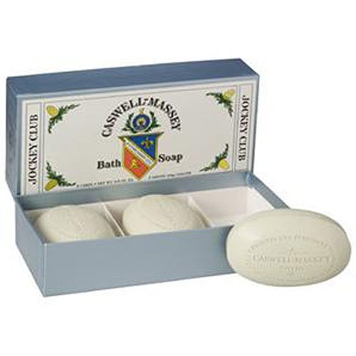 Caswell-Massey Jockey Club Bath Soap Box of Three 5.8 oz ea bar