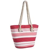 Magid Stripe Small Rope Handle Tote