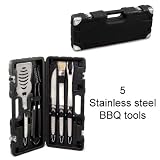 Barbeque BBQ Tool Set 5 Piece Inferno in Carry Case by Picnic Time