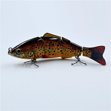 Usy Hot Slow Sinking 11.5 CM 18.5 Gram Metal Jointed Brown Trout Swim Bait Segmented Crank Bait for Fishing , 20