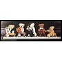Bears on Piano (Playing Musical Instruments) Framed Art Poster Print - 12" X 36"