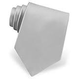 Men's Silk Tie by Elite Solid in Wedding Silver