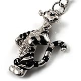 Funky Tiger Keyring (Silver&Black)