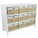 Henley Range 9 Drawer White Cabinet / Storage