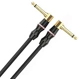 Monster Bass Instrument Cable 8 in. - angled 1 4 plugs M BASS-.75DA