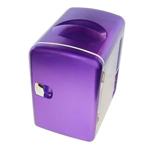 Metallic purple personal mini Fridge Cooler Warmer