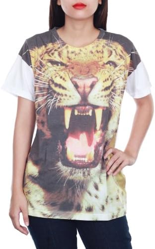 Bengal Tiger Royal Tiger Animal Print New White Women's Tee T-Shirt Size M