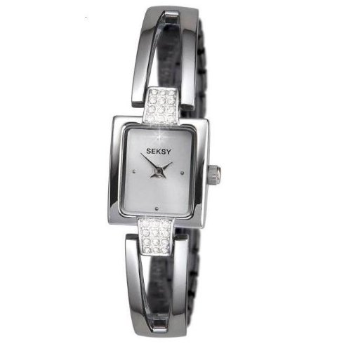 Seksy Amour by Sekonda Ladies Silver Dial Swarovski Crystal Bracelet Watch 4200