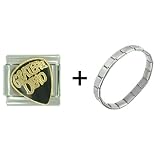 Grateful Dead Band Pick Italian Charm Bracelet