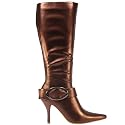 Womens Side Buckle Knee High Boots