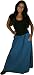 Skirt, Rayon - Pocketed, Long - Blue, Extra Large