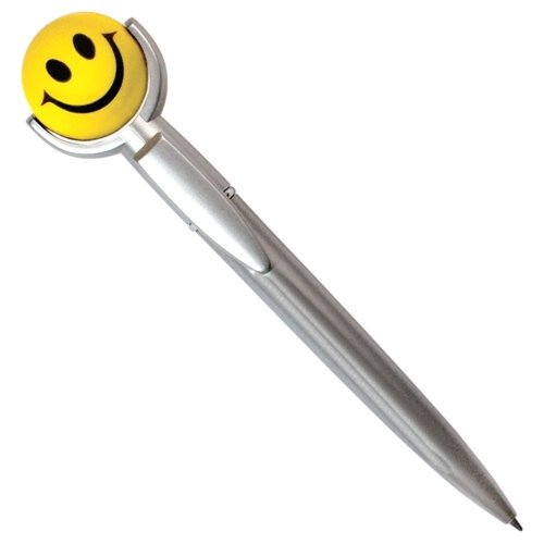 stress ball pen smile face silver cheap price