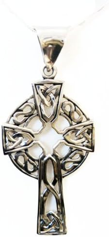Large Triquetra Celtic Knot Cross Pendant 26MM x 54MM 925-sterling Silver