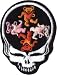 Grateful Dead - SYF & 4 Jerry Bears in Oranges/Pinks -Embroidered Iron On or Sew On Patch