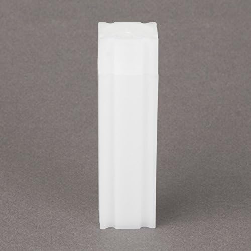 (5) Coinsafe Brand Square White Plastic (Dime) Size Coin Storage Tube Holders