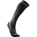 2XU Men's Performance Compression Run Sock, Titanium/Black, Medium