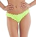 THE MESH KING Coqueta Brazilian Waved Bikini Bottom Swimsuit Scrunch Swimwear Samba NEON Yellow