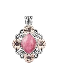 Relios Mixed Metal Rhodochrosite Garnet Pendant Enhancer