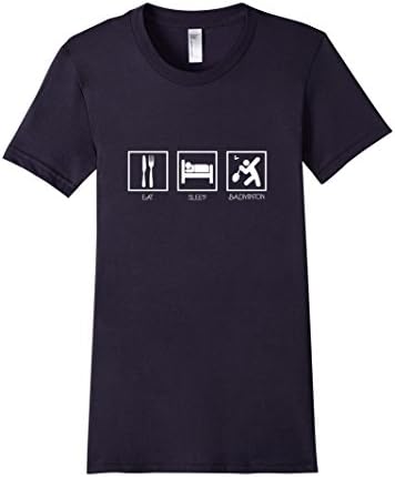 Women's Eat Sleep Badminton T-Shirt XL Navy