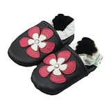 Augusta Baby Aloha Black Soft Sole Leather Baby Shoe (6-12 mo)