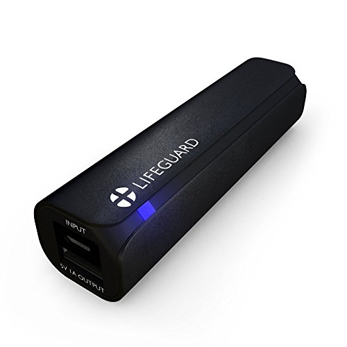 Portable Charger +LIFEGUARD MINI 1 3000mAh | Best External Battery Power Bank Lipstick Sized Portable Charger Battery Charger for Cell Phone & Other USB Electronic Devices | iPhone 6+ 6 5S 5C 5 4S 4, iPod, Samsung Galaxy S5 S4 S3 S2 Note, BlackBerry, Sony, HTC, LG & Most Android | 18-Month Money-Back Guarantee (Black)