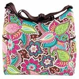 Floral Bouquet Hobo Diaper Bag - color: Blue Floral