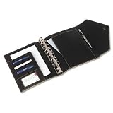 Franklin Covey 32683 Looseleaf simulated leather envelope-style binder organizer, 5-1/2x8-1/2, black