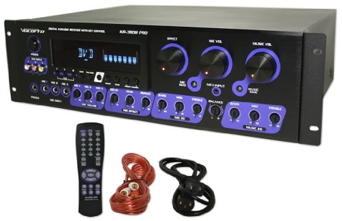 Brand New Vocopro Kr-3808pro 300 Watt Powered Mixeramplifier with Built in Digital Echo Control + Effect Loops and 3 Band Eq Per Channel Digital Key Control + Amfm Radio
