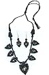 Handmade Jewellery Necklace and Earing In Terracota Handcrafted Unique Gift For Her