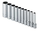 SK 4950 10 Piece 1/4-Inch Drive 12 Point 3/16-Inch to 9/16-Inch Deep Socket Set [並行輸入品]