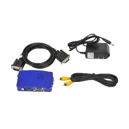 VideoSecu TV Video RCA to PC VGA Converter Adapter Switch Box with Bonus Power Supply AV2VGA A15 On Sale