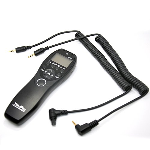 Ace3C Timer Remote Control Shutter Release for All Canon Camera (E3 + N3 Socket), including 7D Mark II, 7D, 6D, 50D, 40D, 30D, 5D Mark III, 5D Mark II, 5D, 1D X, 1D C, 1D Mark IV, 1D Mark III, 1D Mark II, 1Ds Mark III, 1Ds Mark II, 1Ds, 70D, 60D, 60Da, Rebel T5i (700D), T5 (1200D), T4i (650D), T3 (1100D), T3i (600D), T2i (550D), T1i (500D), XSI (450D), XS (1000D), XTI (400D), XT (350D), SL1 (100D), PowerShot G1X Mark II, G1X, G16, G15, G12, G11, G10