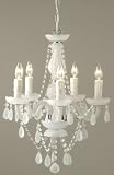 WHITE CRYSTAL CHANDELIER CEILING PENDANT LIGHT