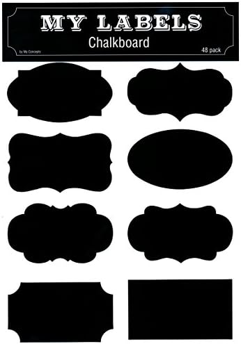 My Labels - 48 Unique Chalkboard Labels - Premium Stickers for Jars, Pantries and Other Crafts