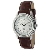 Peugeot Mens 289SL Silver-Tone Brown Leather S