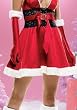 Christmas Santa's Satin Glove with Faux Fur Trim
