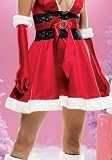 Santa's Satin Faux Fur Trim Gloves