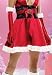 Christmas Santa's Satin Glove with Faux Fur Trim