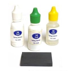 Gold Test Acid Tester Kit 10k,14k,18k, Testing Stone