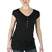 Mossimo® Black: Belted Henley Tunic - Ebony